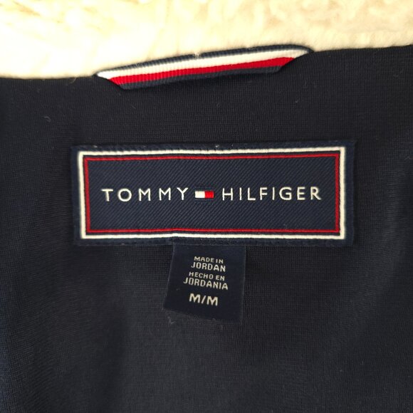TOMMY HILFIGER White Warm Fuzzy Full Zip Sherpa Jacket WOMEN'S SIZE MEDIUM - Picture 3 of 16